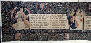 Apokalypse (1373-1383), Engel tragen die Werkzeuge der Passion