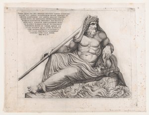 Speculum Romanae Magnificentiae: Der Ozeangott, 1560 von Nicolas Beatrizet