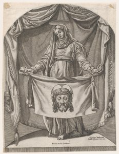 St. Veronika mit dem Schweißtuch, nach Michelangelo, 1540-66 von Nicolas Beatrizet