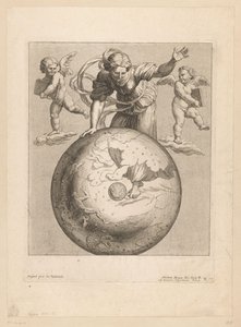 Astronomische Darstellung der Morgendämmerung mit zwei Putti von Nicolas Bocquet