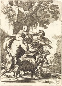 Faun und Bacchantin mit einem Kind von Nicolas Chapron