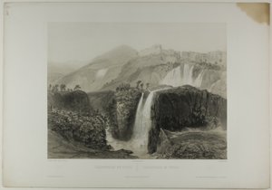 Wasserfälle von Tivoli, Platte achtzehn aus Italie Monumentale et Pittoresque von Nicolas Chapuy