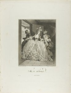 Abschiede, aus Monument du Costume Physique et Moral de la fin du Dix-huitième siècle von Nicolas Delaunay