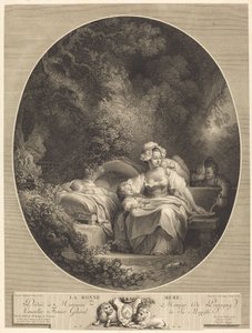 Die gute Mutter von Nicolas Delaunay after Jean Honoré Fragonard