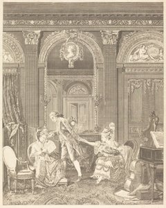 Der Liebesbrief von Nicolas Delaunay after Nicolas Lavreince