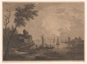 Landschaft mit Fischerbooten
