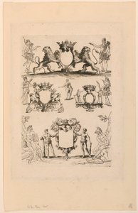 Entwurf für Wappen, aus "Livre de Cartouches"