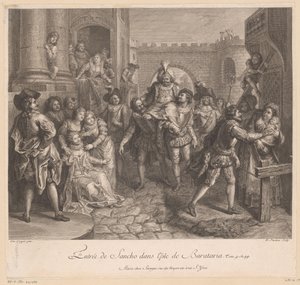 Einzug von Sancho auf der Insel Barataria von Nicolas Henri Tardieu