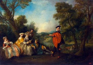 Konzert im Park, 1720-1743 von Nicolas Lancret