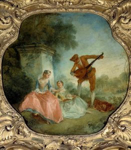 La leçon de musique Gemälde von Nicolas Lancret (1690-1743) 18. Jahrhundert