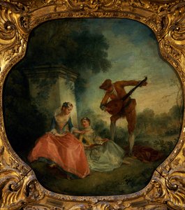 Musikstunde mit Laute, von Nicolas Lancret, Frankreich