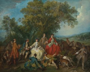 Picknick nach der Jagd, wahrscheinlich ca. 1735-1740 von Nicolas Lancret