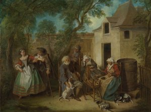 Die vier Lebensalter des Menschen: Alter, ca. 1735 von Nicolas Lancret
