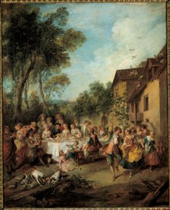 Die Hochzeitsreise Gemälde von Nicolas Lancret 18. Jahrhundert Angers, Museum der Schönen Künste von Nicolas Lancret