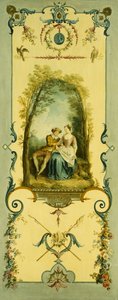 Drei dekorative Paneele mit Allegorien des Winters, Sommers und Herbstes