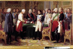 Das Treffen von Erfurt, 27. September - 14. Oktober 1808: Napoleon I. empfängt Baron Vincent von Nicolas Louis Francois Gosse