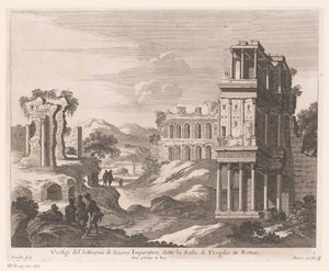 Ansicht der Ruine des Settizonio von Nicolas Perelle