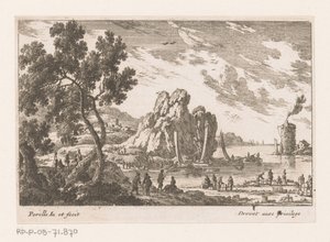 Küstenlandschaft mit Turm
