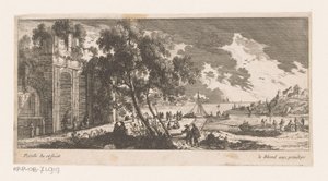 Ruine am Kai bei Meer
