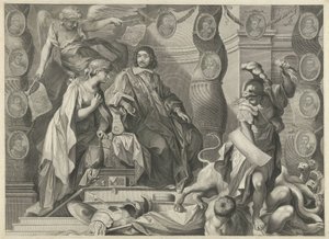 Werbeabdruck von Aegidius Le Maistre (1663), oberer Teil von Nicolas Pitau (I)