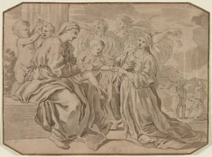 Mystische Hochzeit der Heiligen Katharina von Nicolas Poussin