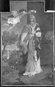 St. Denis von einem Engel gekrönt