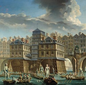 (Detail) Die Joute des mariniers zwischen der Pont Notre-Dame und der Pont-au-Change