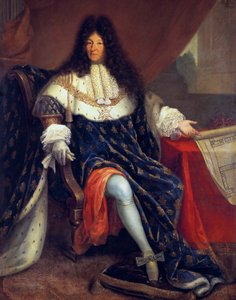 Ludwig XIV. (1638-1715) französischer König, zeigt das königliche Haus von Saint Cyr