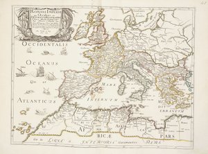 Karte des Römischen Reiches, ca. 1675-76 von Nicolas Sanson DAbbeville