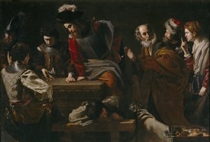 Die Verleugnung des Heiligen Petrus, ca. 1625 von Nicolas Tournier