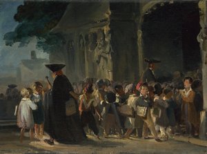 Kinder an einer Kirchentür, Zwischen 1817 und 1845