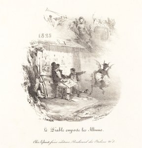 Der Teufel entführt die Lithographiealben von Nicolas Toussaint Charlet