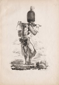 Militärische Kostüme: Infanteriepionier, 1817-1818 von Nicolas Toussaint Charlet