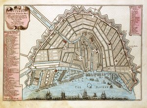 Karte von Amsterdam. Atlas von Nicolas de Fer (1646-1720), Paris 1700. von Nicolas de Fer