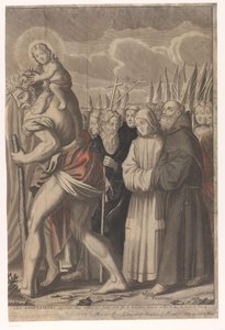 Triumphzug Christi mit Figuren aus dem Alten und Neuen Testament