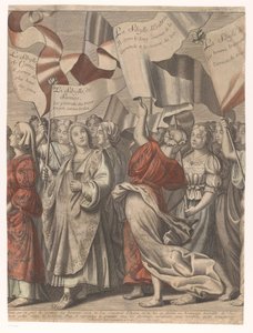 Triumphzug Christi mit Figuren aus dem Alten und Neuen Testament (dritter Teil) von Nicolas de Larmessin (I)