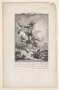 Canto 22, Strophe 86, aus Orlando Furioso von Nicolas de Launay