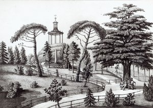 Das Labyrinth aus dem Jardin des Plantes, Paris, graviert von Francois Aubertin (1773-1821) von Nicolas the Younger Huet