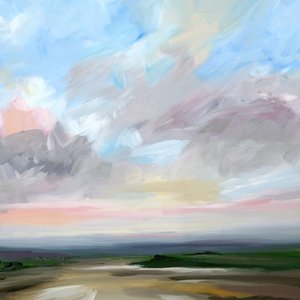 Rosa Himmel Landschaft