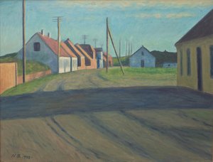 Straße in einer kleinen Stadt. Strande
