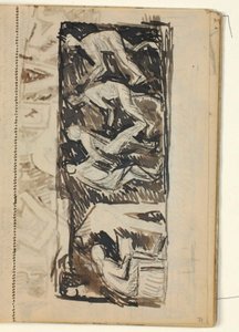Figurenkomposition - Entwurf für ein Relief über verschiedene Handwerke?