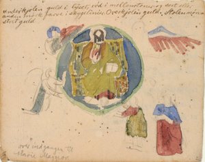 Kopie nach altchristlichen Mosaiken sowie Farbnotizen von Niels Larsen Stevns