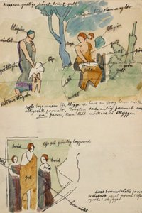 Kopie nach altchristlichen Mosaiken sowie Farbnotizen von Niels Larsen Stevns