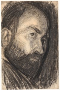 Selbstporträt. Kopf 3/4 Profil nach rechts von Niels Larsen Stevns
