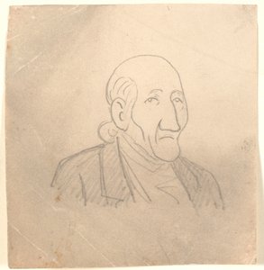 Karikatur eines alten Porträts von Niels Skovgaard