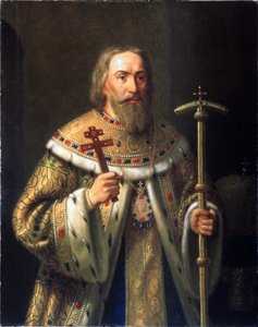 Porträt von Patriarch Filaret von Moskau Fyodor Nikitich Romanov 1553-1633, Mitte des 19. Jahrhunderts von Nikanor Leontievich Tiutriumov
