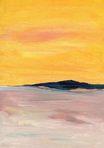 Abstrakter Goldener Horizont von Nikita Jariwala