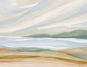 Ruhige Aquarelllandschaft von Nikita Jariwala