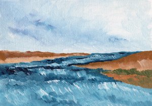 Fließende Flusslandschaft von Nikita Jariwala