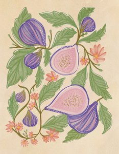 Lila Feigen und Blumen von Nikita Jariwala